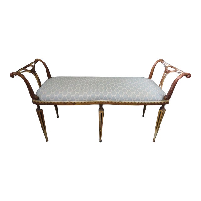 Italian Neoclassical Style Palladio Bench For Sale