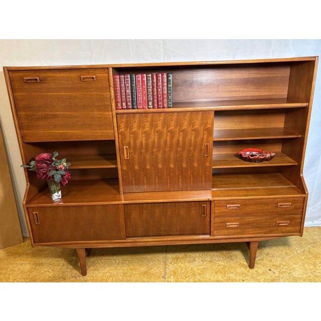 Mid-Century Modern Danish Style Teak Highboard attributed to Elliotts of Newbury, 1960s For Sale - Image 12 of 13