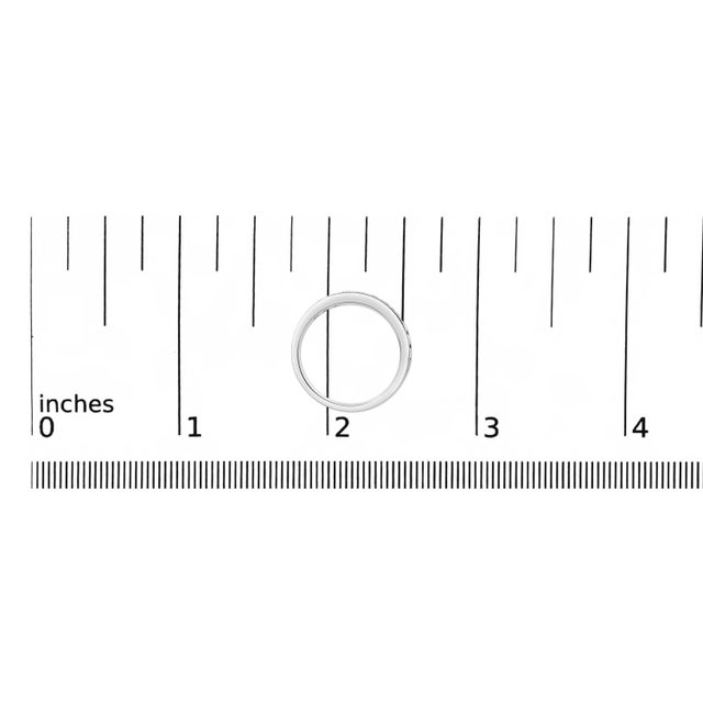 Metal 14K White Gold 1/2 Cttw Round Diamond Milgrain Wedding Band - Size 6.5 For Sale - Image 7 of 7