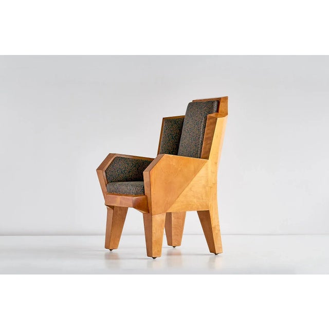Cubist Armchair by Camillo Cerri for August Tobler, 1920s For Sale - Image 4 of 15