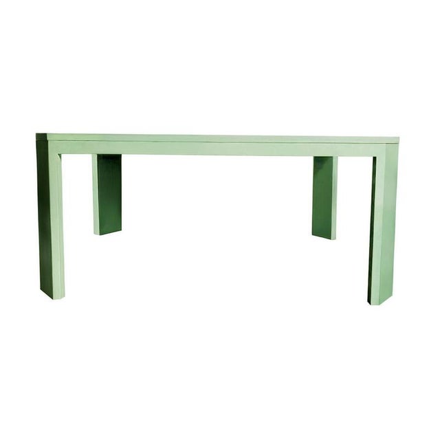 Contemporary Acento Dining Table in Aquamarine Lacquer by Moanne For Sale - Image 3 of 7