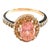 Bochic “Orient” Pink Tourmaline & Topaz Vintage Cluster Ring Set 18k & Silver, Size 7.5 For Sale