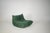 Textile Set of Togo Lounge Chair and Pouf in Emerald Boucle Fabric by Michel Ducaroy for Ligne Roset, 1973 For Sale - Image 7 of 16