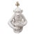 1970s Blanc De Chine Style Italian Ceramic Tropical Monkey Table Lamp For Sale
