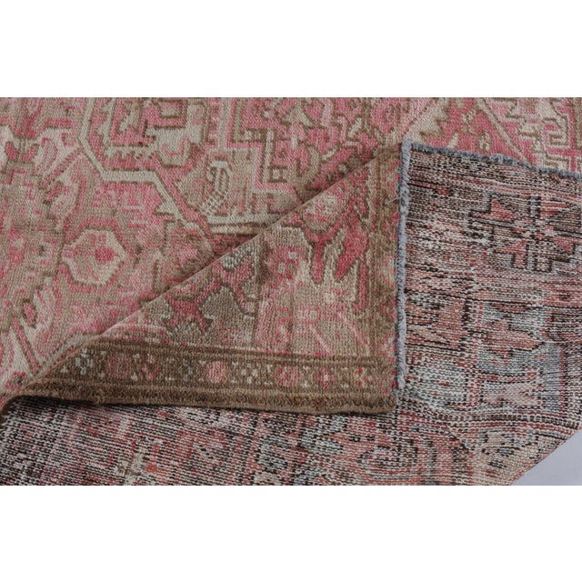 Textile 1940s Handmade Tribal Rug -6' 7'' X 8' 6'' For Sale - Image 7 of 15