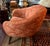 Mid-Century Modern Mid Century Barrel Club Chair With Original Damask Upholstery For Sale - Image 3 of 7
