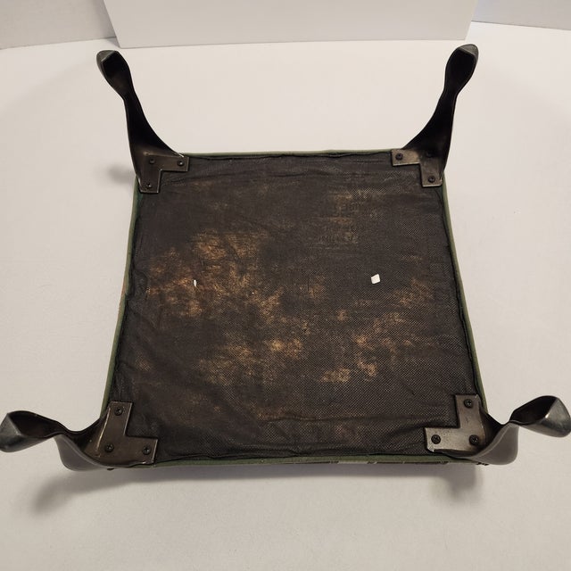 Vintage Traditional Golf Course Themed Tapestry Footstool For Sale In Orlando - Image 6 of 9