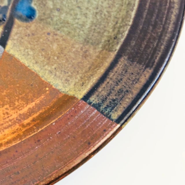 Bill Creitz Studio Pottery Large Plate For Sale - Image 10 of 12