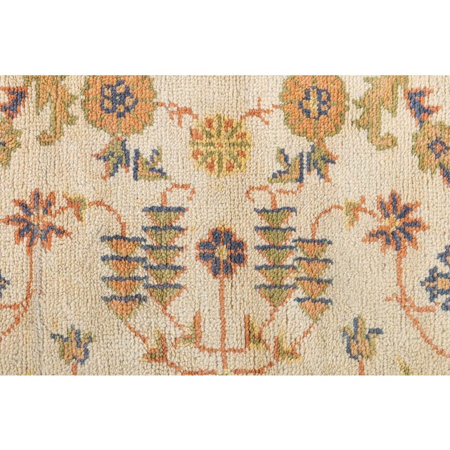 Antique Turkish Oushak Rug For Sale - Image 10 of 10