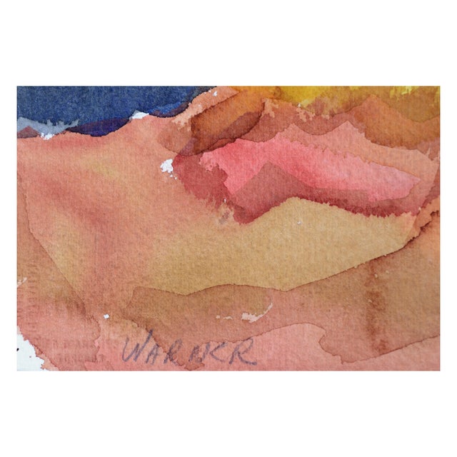 Vibrant watercolor painting of a house at the end of a hill by Doris Ann Warner (American, 1925-2010). Doris Ann Warner...