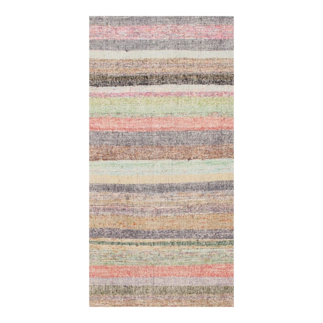 Vintage Turkish Kilim Long Runner 3'9 X 24'2 For Sale