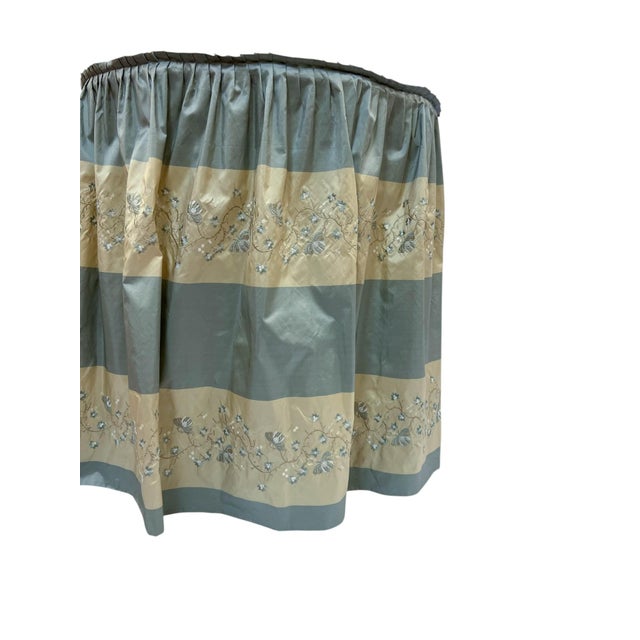 Round Custom Italian Silk Tablecloth For Sale In West Palm - Image 6 of 10