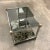 1980s Mid-Century Modern Chrome & Brass Tiered Glass End Table For Sale - Image 9 of 13