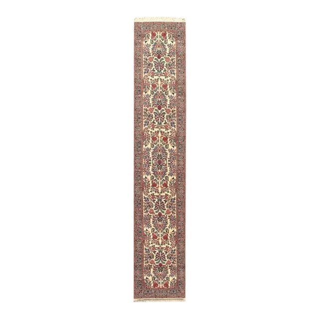 Pasargad Ivory Hand Knotted Kerman Runner For Sale