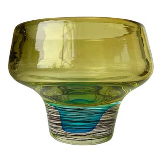 Mid Century Murano Glass Bowl For Sale