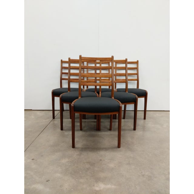 Brown Set of 6 Vintage Mid Century Modern Dining Chairs by G Plan For Sale - Image 8 of 9