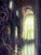 Mont Saint Michel Abbey by Christopher Clark | Oil and Acrylic on Wood Panel Interior of an abbey with light streaming through windows. For Sale