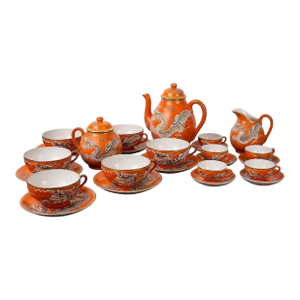 Vintage Japanese Dragonware Moriage Service for 5 - 23-Piece