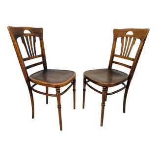 Art Nouveau Bentwood Chairs from Thonet / Mundus, 1920s, Set of 2 For Sale