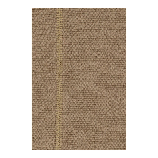 Rug & Kilim's Contemporary Rez Kilim Flatweave Rug With Solid Field Design For Sale