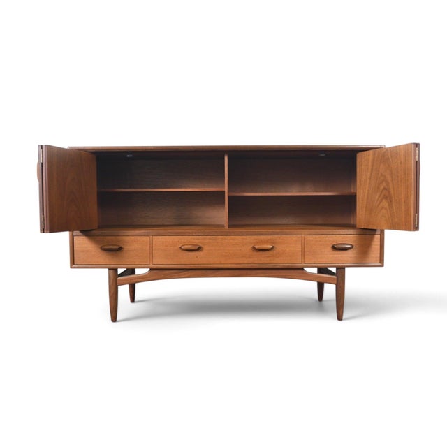 Mid-Century Modern Small G Plan "Scandinavian Range" Credenza in Teak For Sale - Image 3 of 8