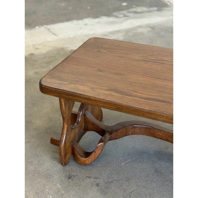 Wood 1970s Organic Oak Coffee Table For Sale - Image 7 of 16