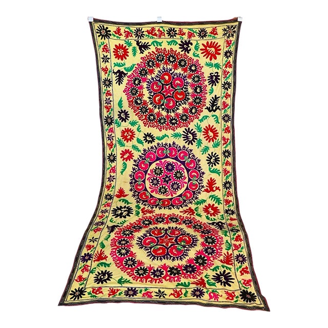 1960s Vintage Suzani Textile For Sale