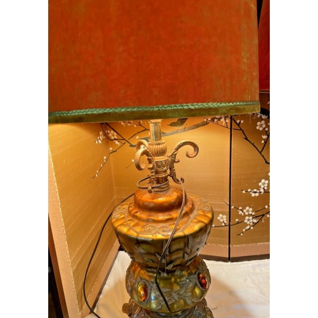 Mid-Century Modern A Pair of Vintage Capri Lamps With Original Shades For Sale - Image 3 of 8
