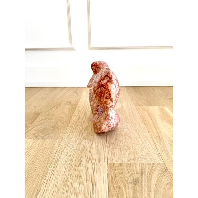 Mid 20th Century Modern Abstract Fish Sculpture in Rosa Portogallo Marble For Sale In Chicago - Image 6 of 8