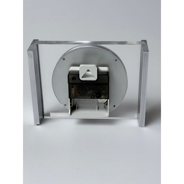 Table Clock in Acrylic Glass and Stainless Steel from Kienzle International, Germany, 1970s For Sale - Image 9 of 16