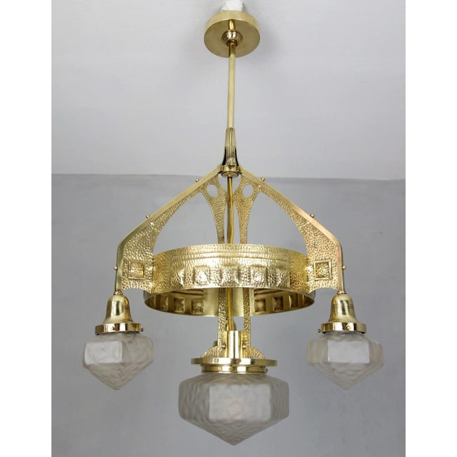 Antique Art Nouveau Ceiling Lamp For Sale - Image 12 of 12