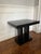 Vintage Ebonized Wood Side Table. Heavy. Condition: Sturdy, vintage condition with some surface scratches. See photos....