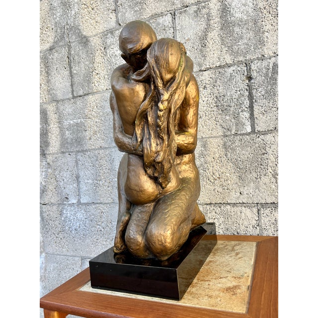Mid-Century Modern 1960's Austin Production "Loving Touch" Signed Brutalist Sculpture.Signed by the Artist. For Sale - Image 3 of 18