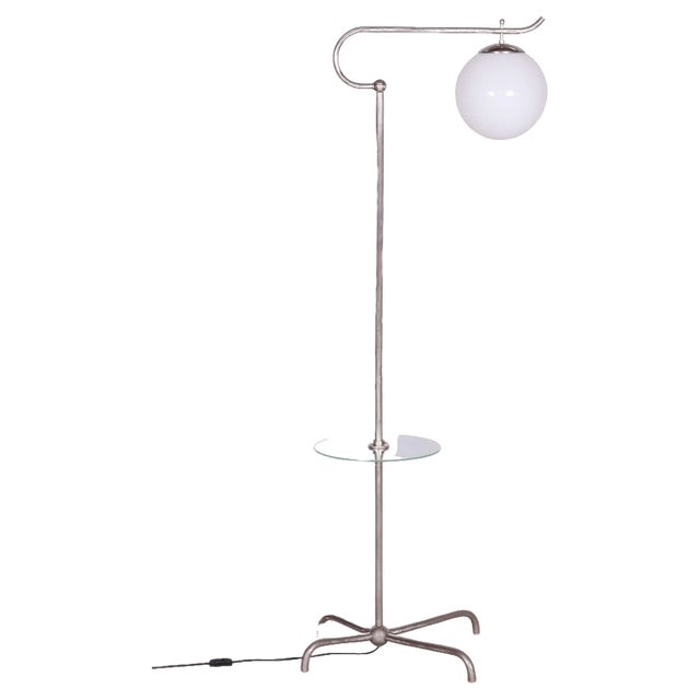 Czech Bauhaus Chrome Floor Lamp by Hynek Gottwald, 1930s For Sale