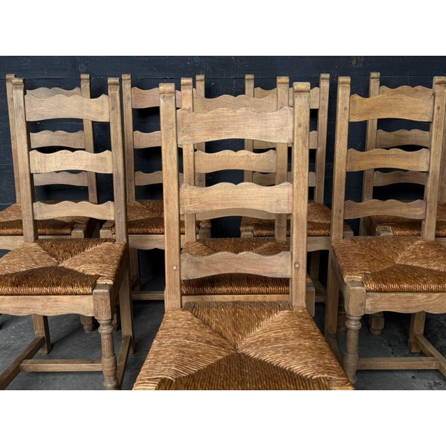 Oak Farmhouse Dining Chairs, 1925, Set of 8 For Sale - Image 10 of 18