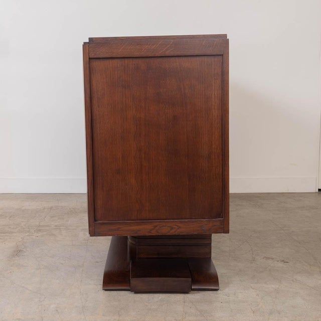 Charles Dudouyt 1940s French Carved Wood Sideboard by Charles Dudouyt, Attributed For Sale - Image 4 of 17