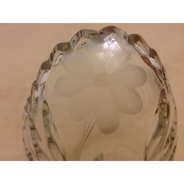 Transparent Vintage ABP Pressed Glass Celery Saw Tooth Dish For Sale - Image 8 of 11
