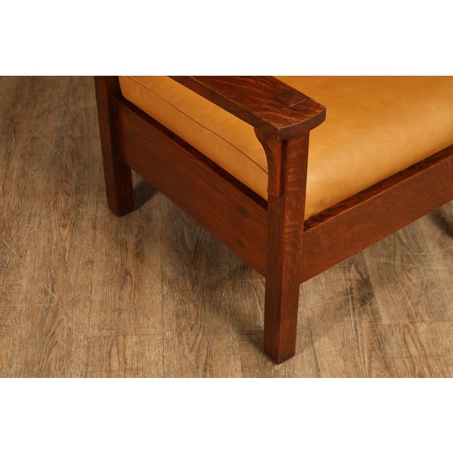Gustav Stickley Antique Mission Oak Morris Chair Model 346 For Sale - Image 13 of 18