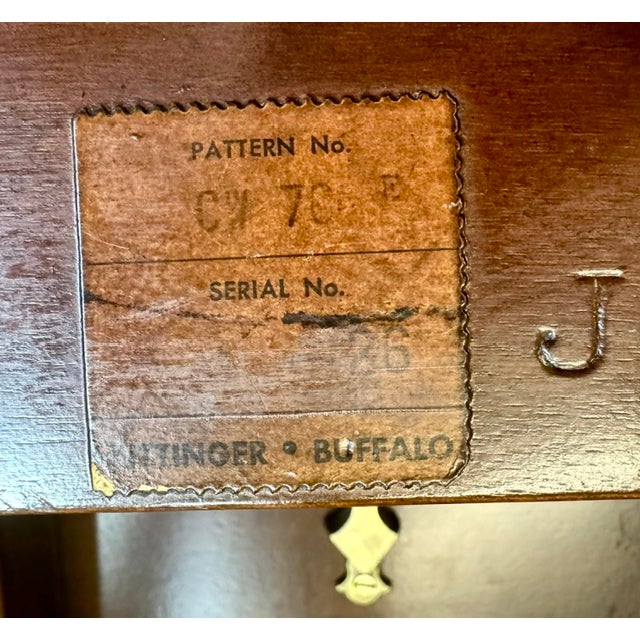 Vintage Kittinger Colonial Williamsburg Cw 70 Mahogany Chippendale Style Birdcage Tilt Table For Sale - Image 9 of 10