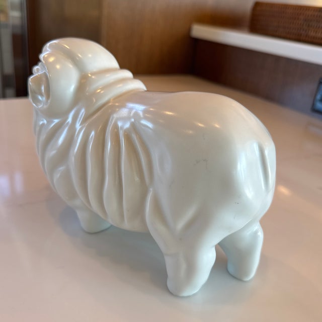 Vintage Japanese Okimono Ram Figurine For Sale - Image 11 of 11