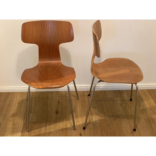 3103 Hammer Chairs by Arne Jacobsen for Fritz Hansen, 1960s, Set of 2 For Sale - Image 13 of 18