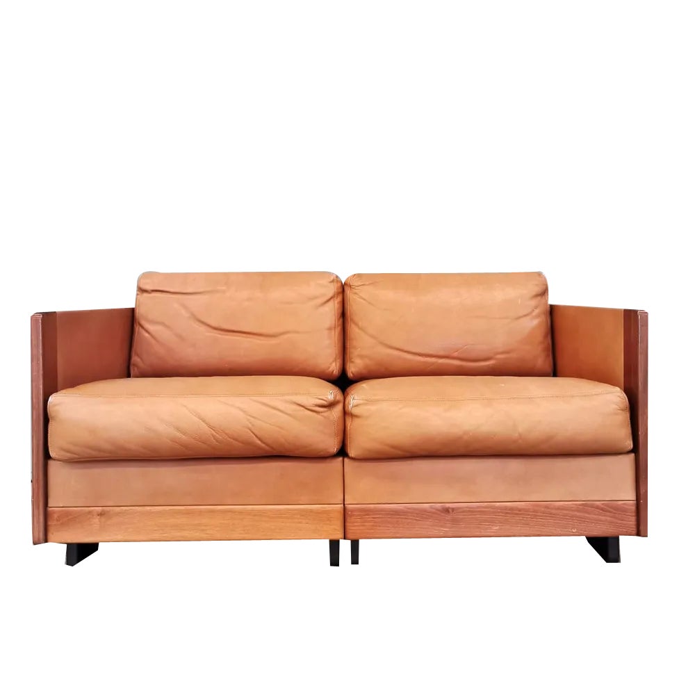 Leather Model 920 2-Seater Sofa by Tobia & Afra Scarpa for Cassina