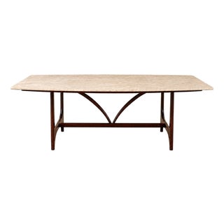 Brasilia Dining Table in Brazilian Rosewood & Marble, Brazil, C. 1965 For Sale