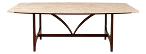 Brasilia Dining Table in Brazilian Rosewood & Marble, Brazil, C. 1965
