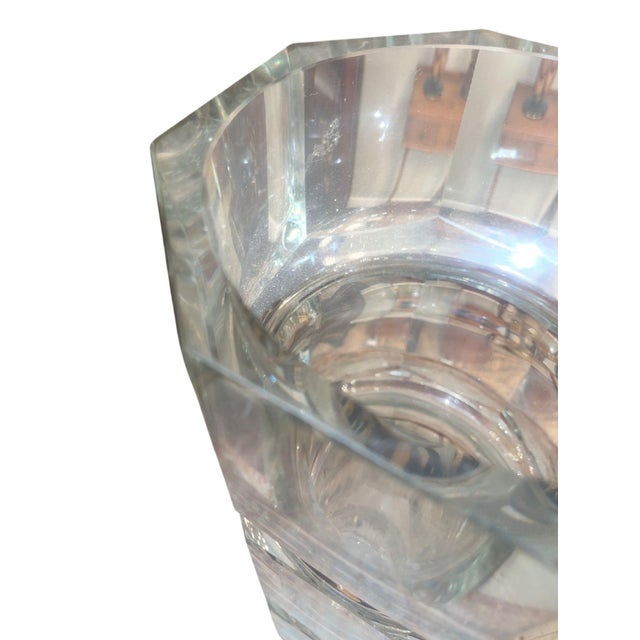 1930s Set of 3 Art Deco Cut Crystal Vases in the Manner of Josef Hoffmann for Moser. For Sale - Image 10 of 13