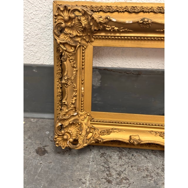 Traditional Small Rococo Style Gilt Picture Frame, Antique For Sale - Image 3 of 12