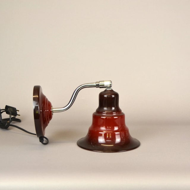 Red Wall Lamp by Jan Wickelgren for Aneta, 1970s For Sale - Image 8 of 8