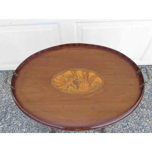 English Antique English Mahogany Tray Table For Sale - Image 3 of 12
