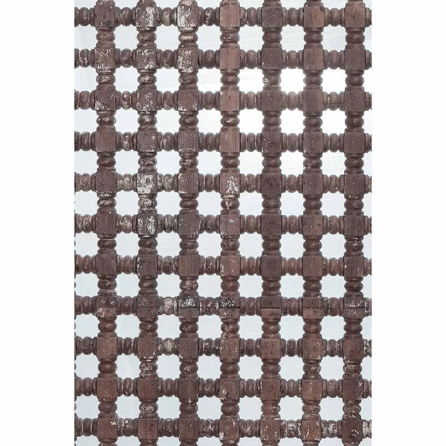 Farmhouse Vintage Hand Carved Lattice 31" X 56" Wood Wall Hanging For Sale - Image 3 of 5