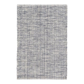 Dash & Albert by Annie Selke Marled Indigo Woven Cotton Rug, 8' 6" x 11' 6" For Sale